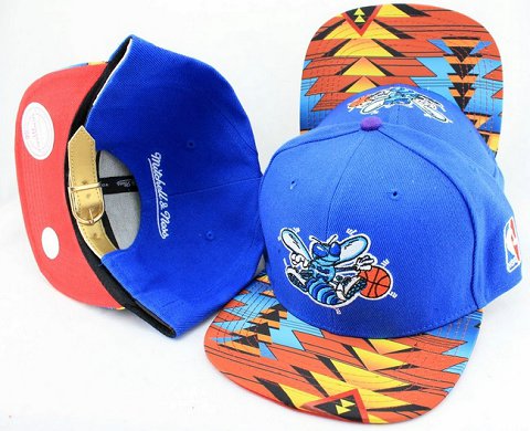 New Orleans Hornets Navajo Retro Bill Gold Leather Strap Back Hat JT24
